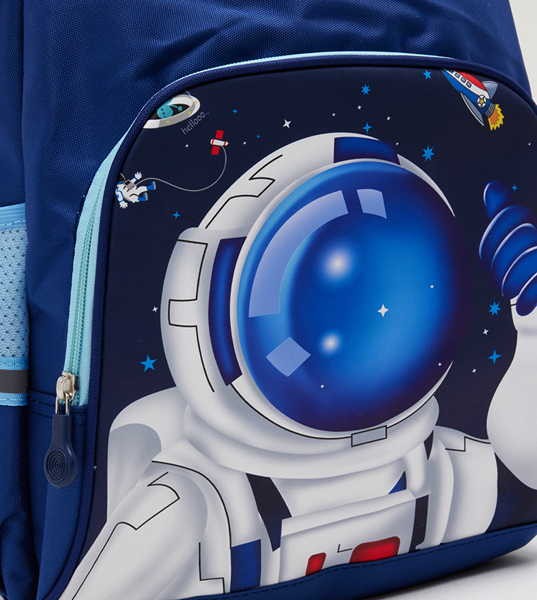 Printed Zipper School Backpack