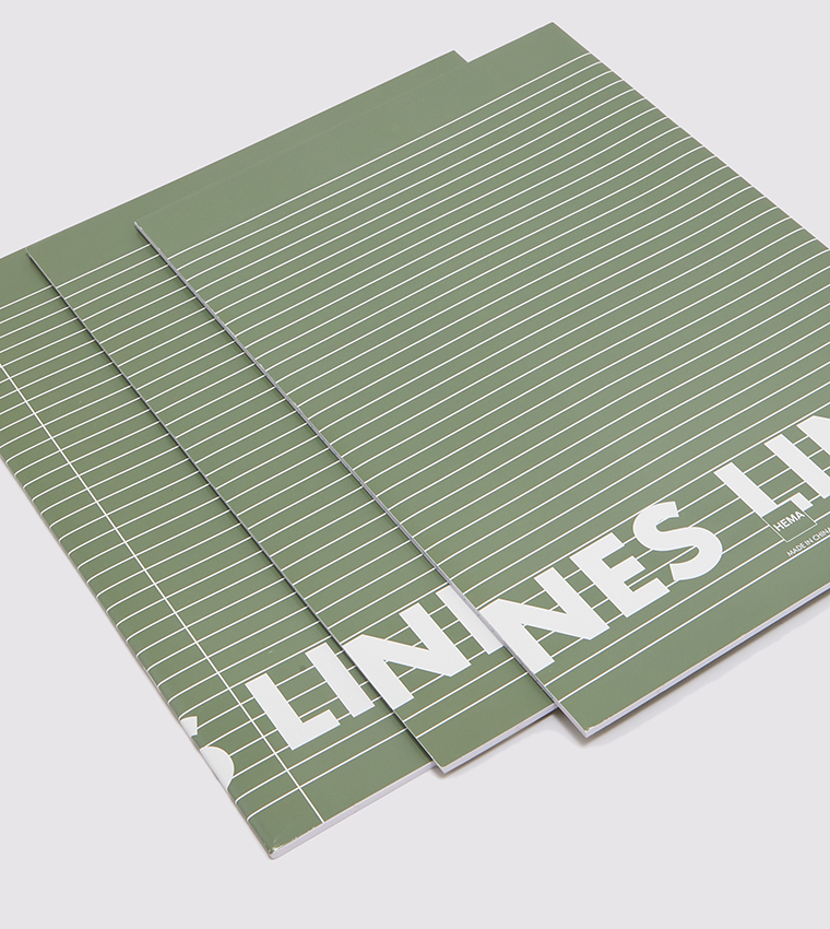 Set Of 3 A4 Excercise Lines Book 40 Sheets