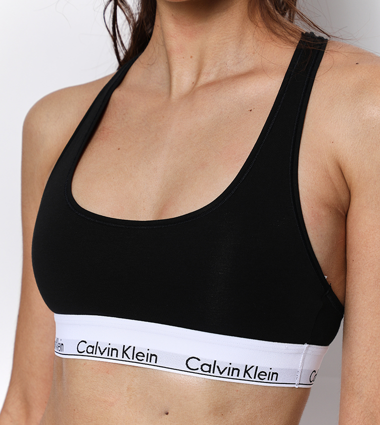Calvin Klein Women's Modern Cotton-Bralette Sports Bra - Black, S  8718571607253 