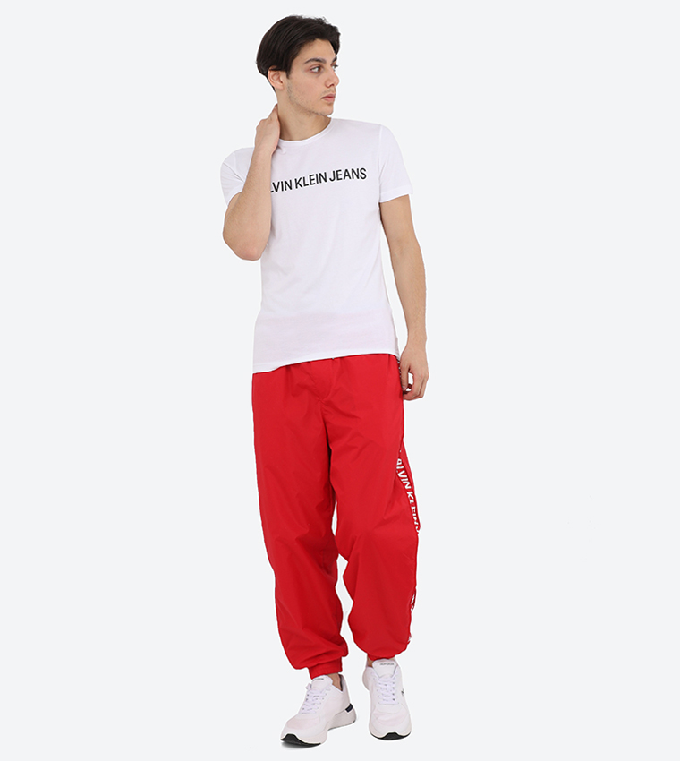 Calvin Klein Jeans Core Monogram Slim Tee In Bright White