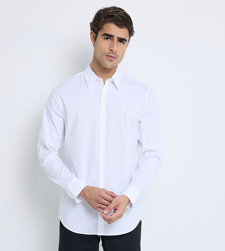 Logo Embroidered Long Sleeves Shirt