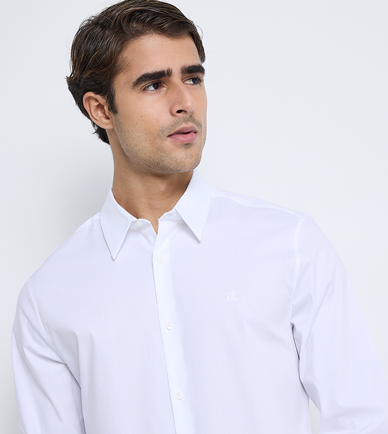 Logo Embroidered Long Sleeves Shirt