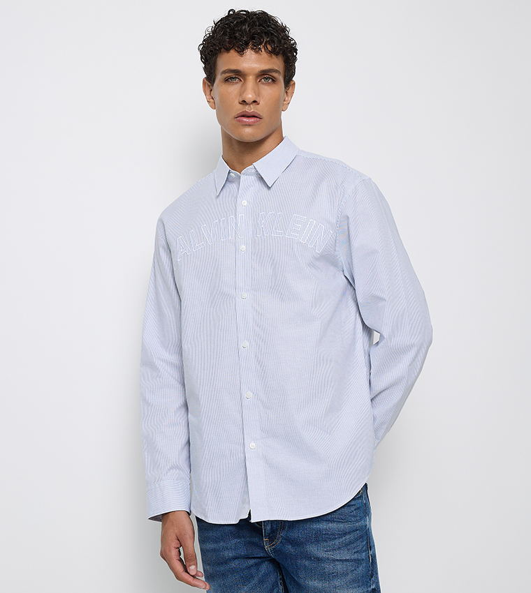 Striped Relaxed Fit Oxford Shirt