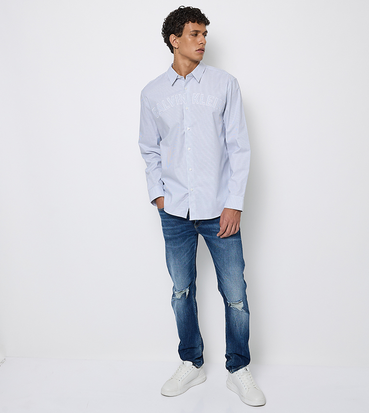 Striped Relaxed Fit Oxford Shirt