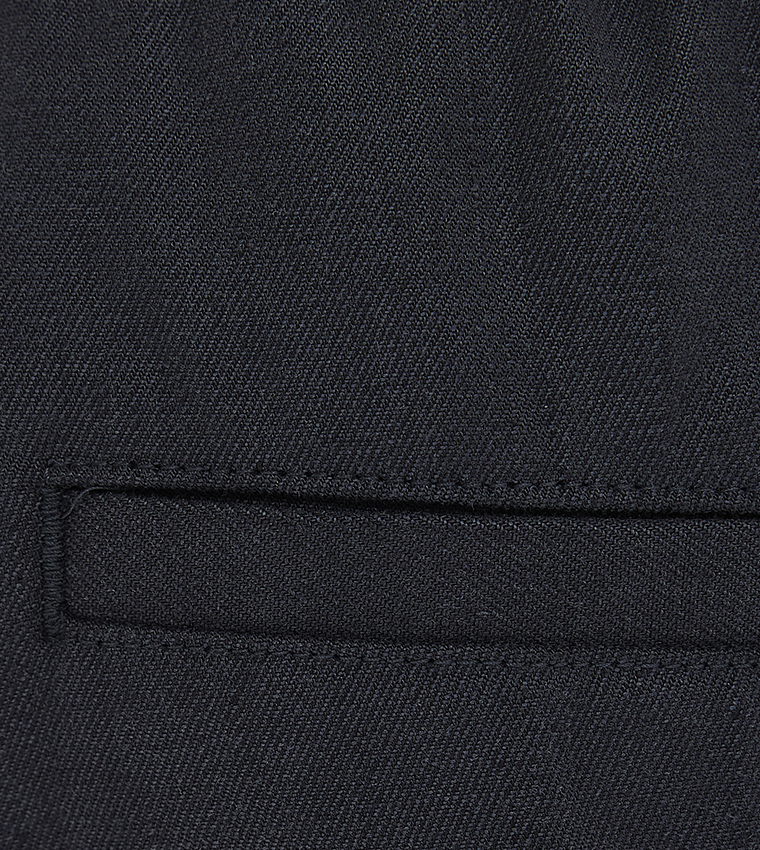 Button Closure Linen Shorts