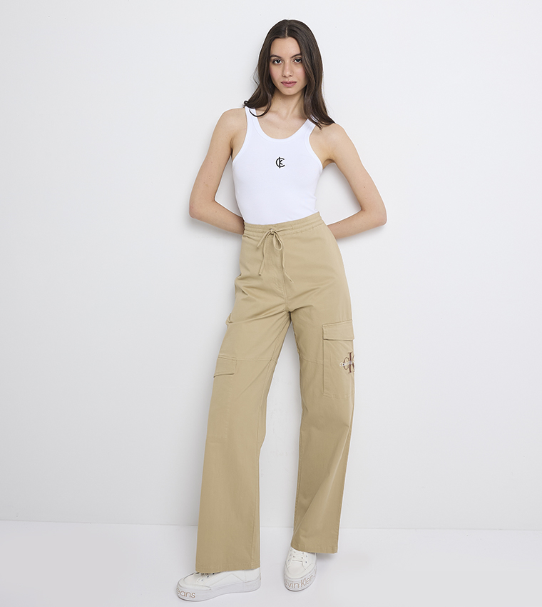 Logo Embroidered Sleeveless Top