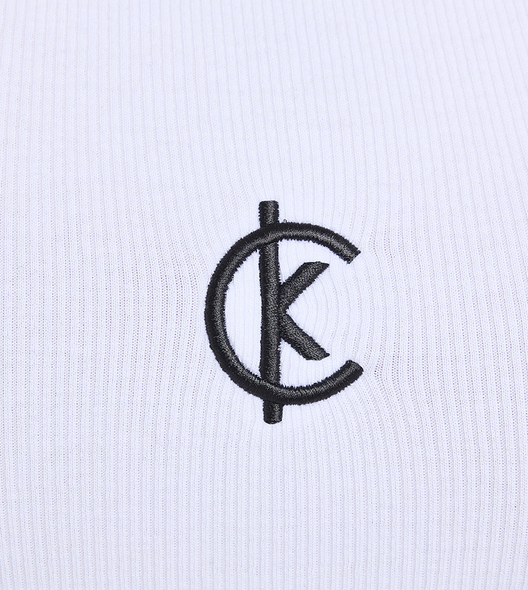 Logo Embroidered Sleeveless Top