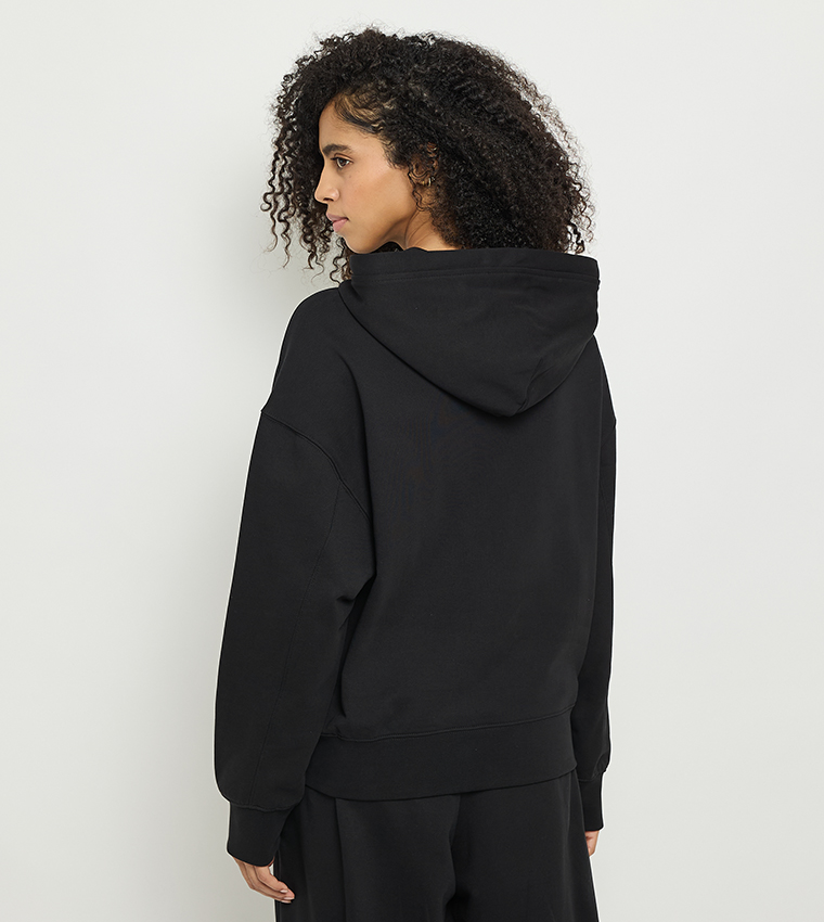 Logo Embroidered Hooded Jacket