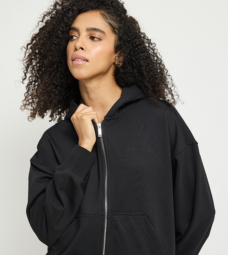 Logo Embroidered Hooded Jacket