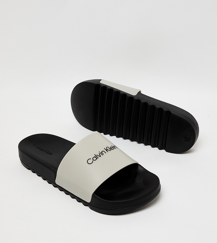 Logo Printed Open Toe Pool Slides