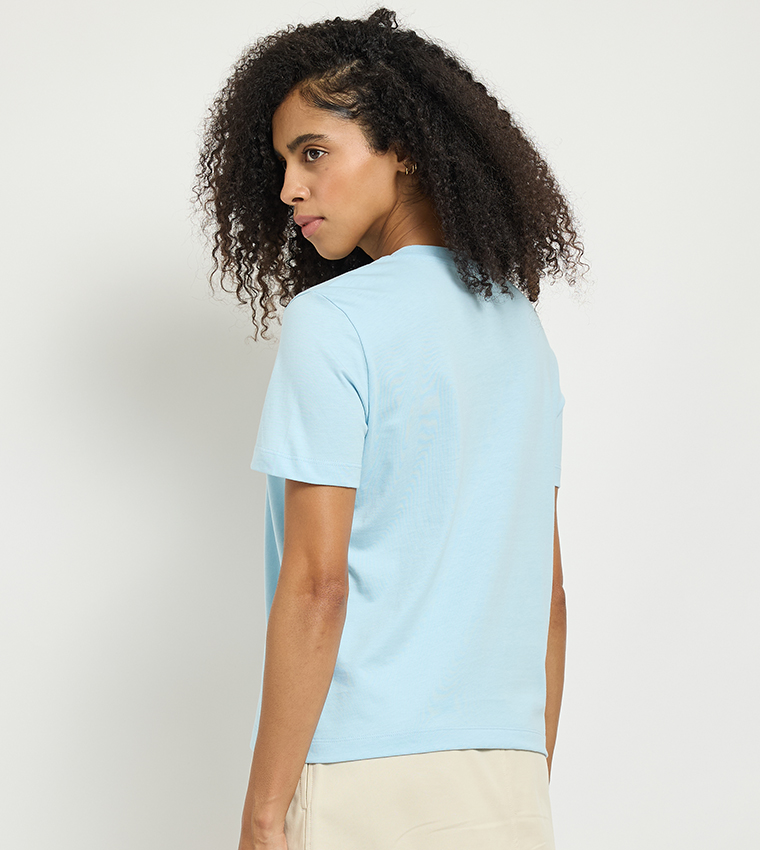 Logo Embroidered Crew Neck T-Shirt