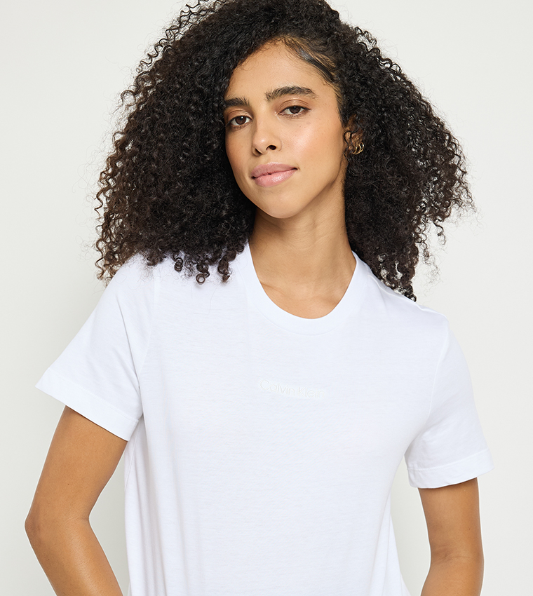 Logo Embroidered Crew Neck T-Shirt