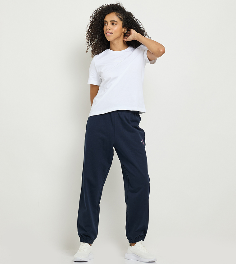 Logo Embroidered Crew Neck T-Shirt