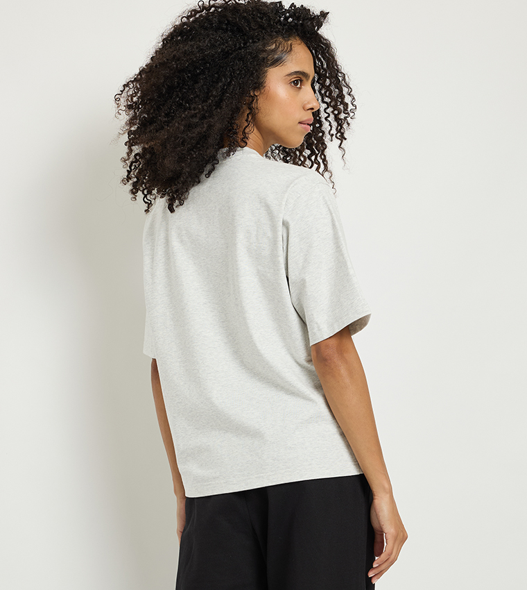 Logo Embroidered Crew Neck Jersey T-Shirt