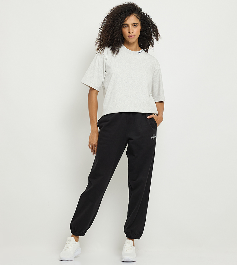 Logo Embroidered Crew Neck Jersey T-Shirt