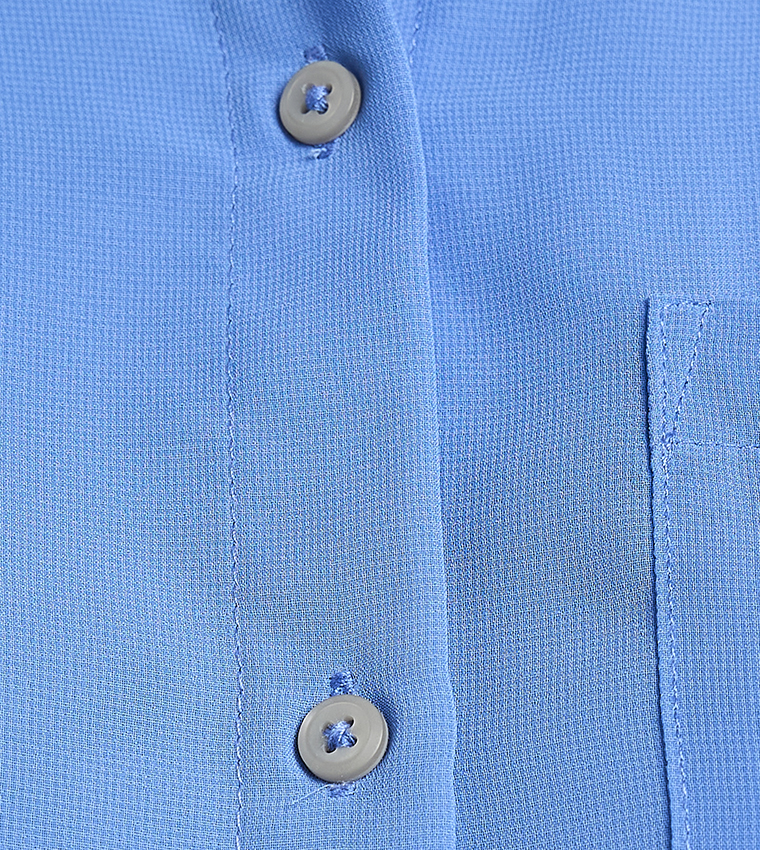 Solid Roll-Up Sleeves Utility Shirt