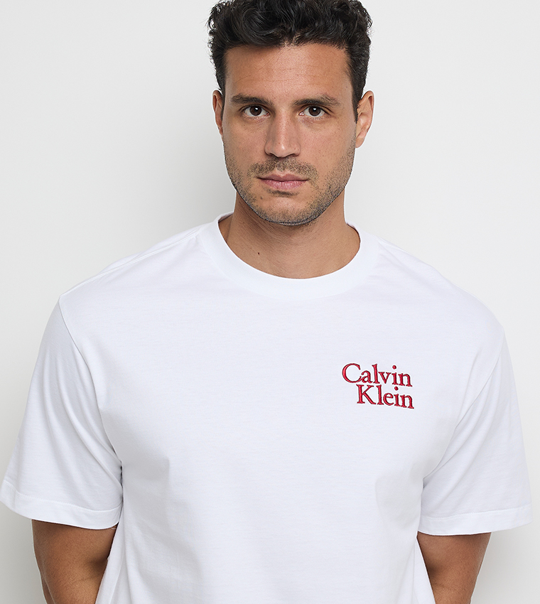 Logo Embroidered Crew Neck T-Shirt