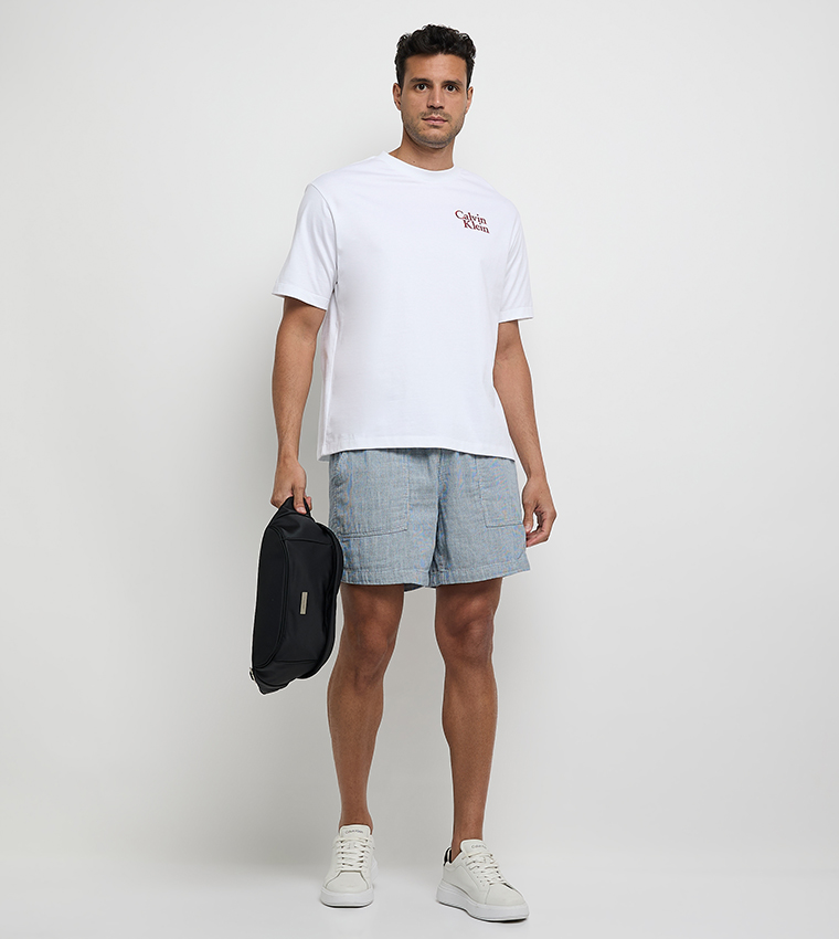 Logo Embroidered Crew Neck T-Shirt