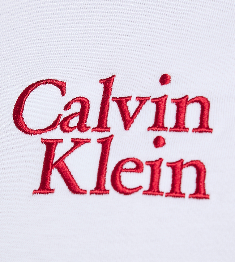 Logo Embroidered Crew Neck T-Shirt