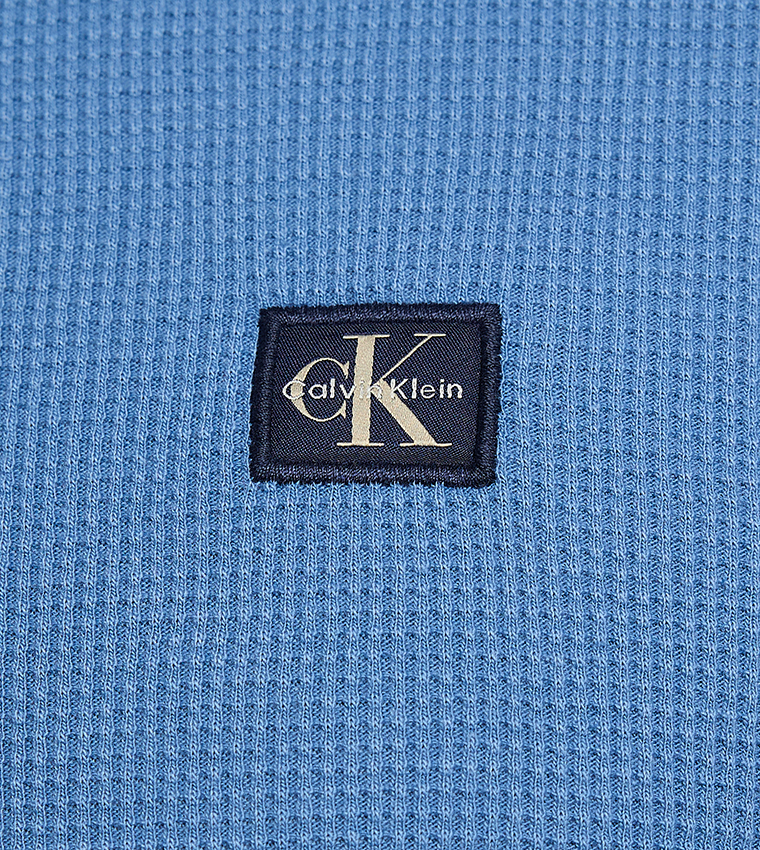 Waffle Textured Crew Neck T-Shirt