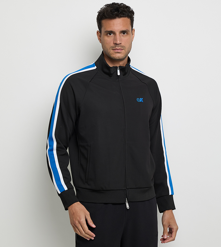Side Striped High Neck Jacket