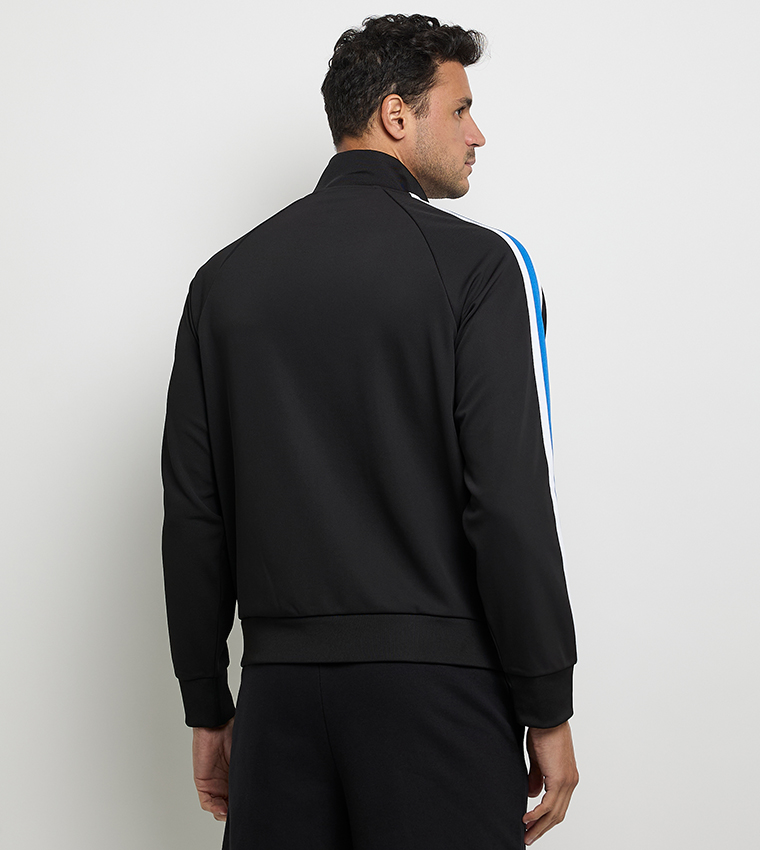 Side Striped High Neck Jacket
