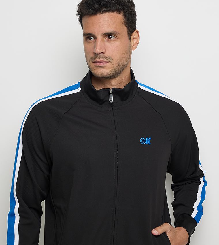 Side Striped High Neck Jacket