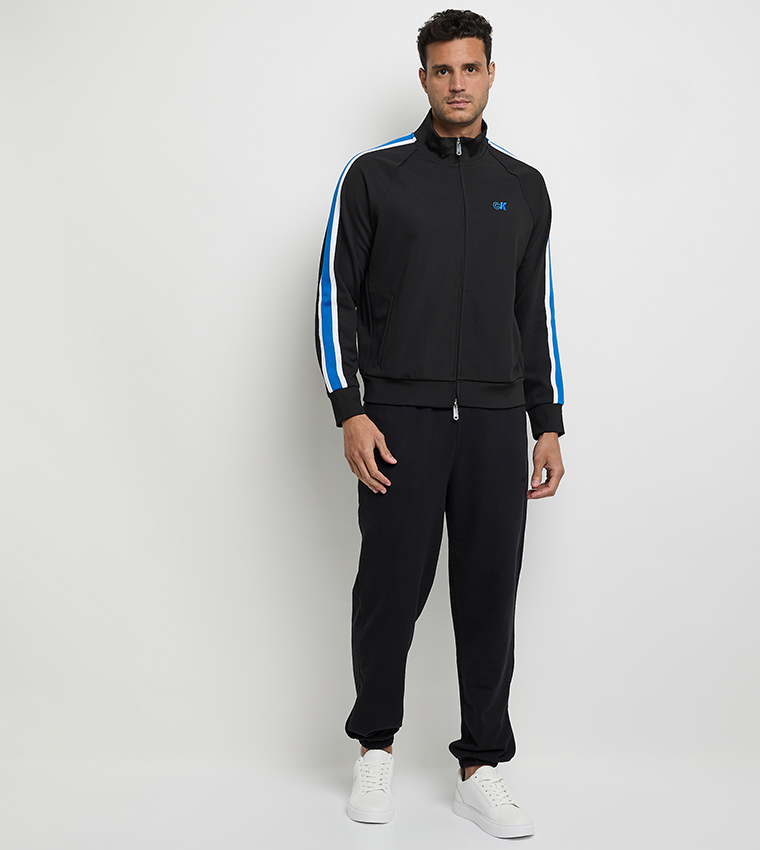 Side Striped High Neck Jacket