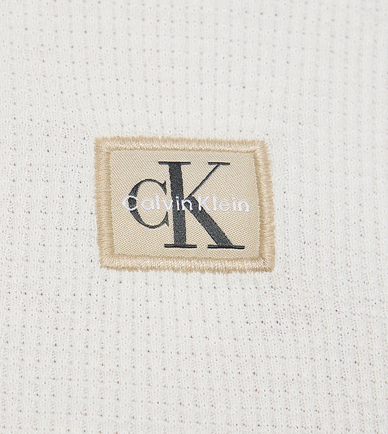 Waffle Textured Crew Neck T-Shirt