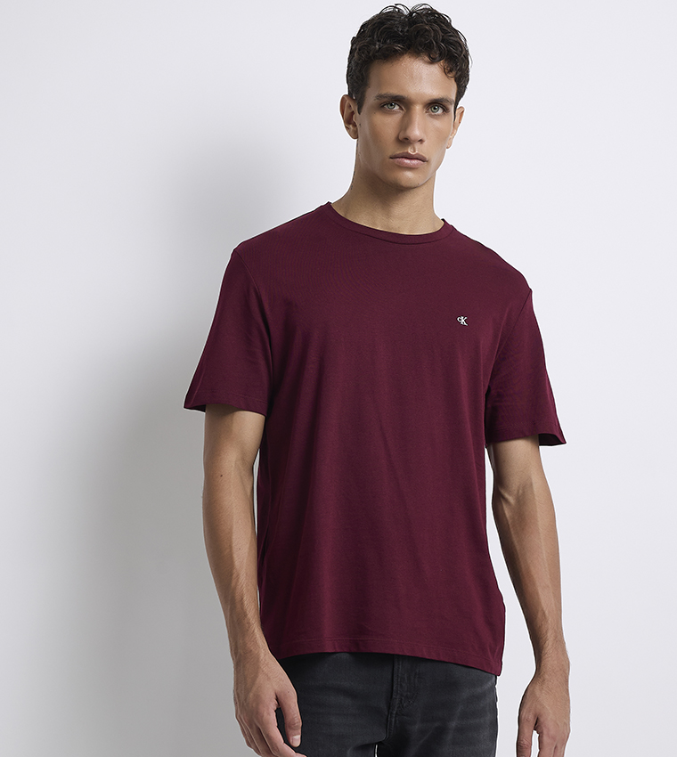 Buy Calvin Klein Jeans Monogram Detail Short Sleeves T Shirt In