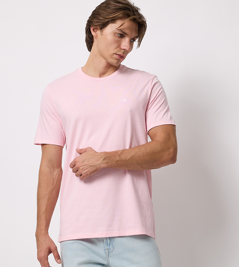 Solid Crew Neck Short Sleeves T-Shirt