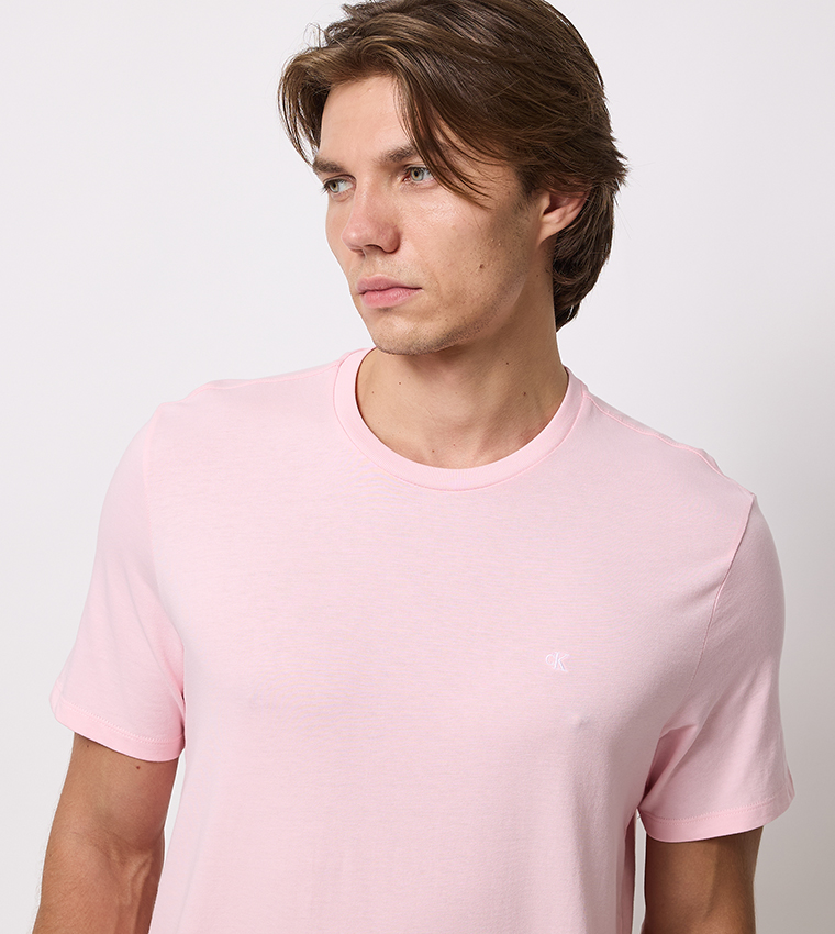 Solid Crew Neck Short Sleeves T-Shirt