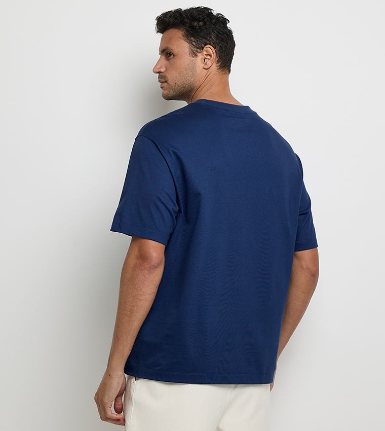 Logo Embroidered Crew Neck T-Shirt
