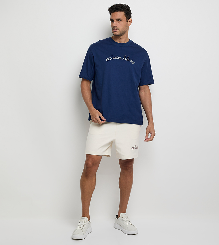 Logo Embroidered Crew Neck T-Shirt