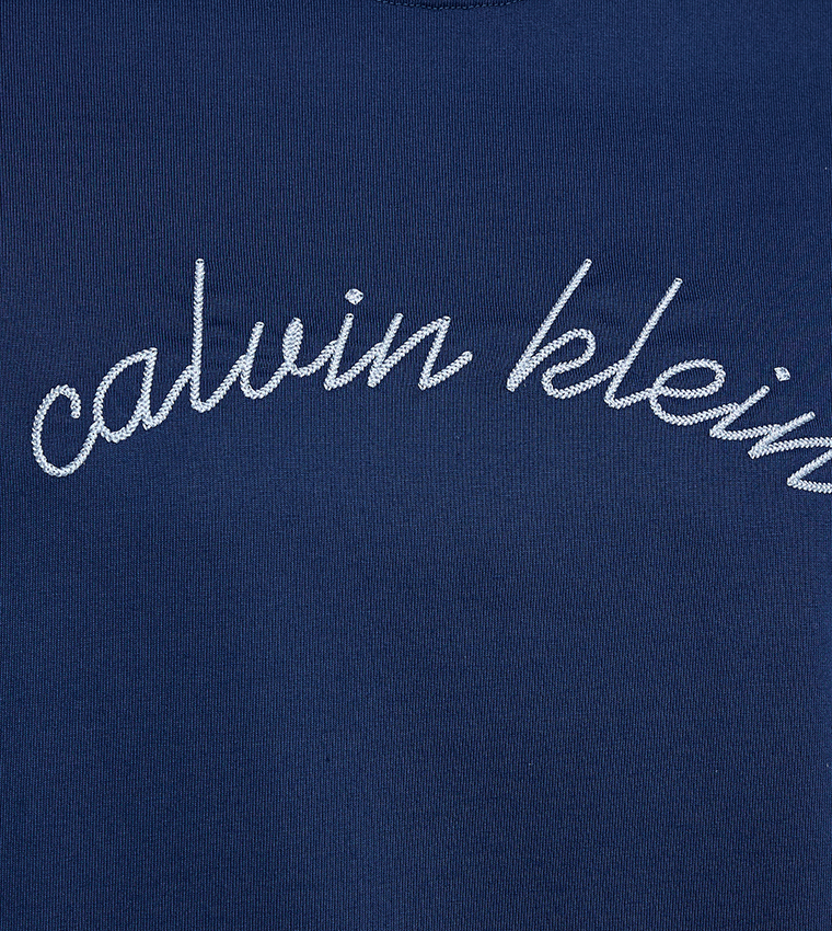 Logo Embroidered Crew Neck T-Shirt