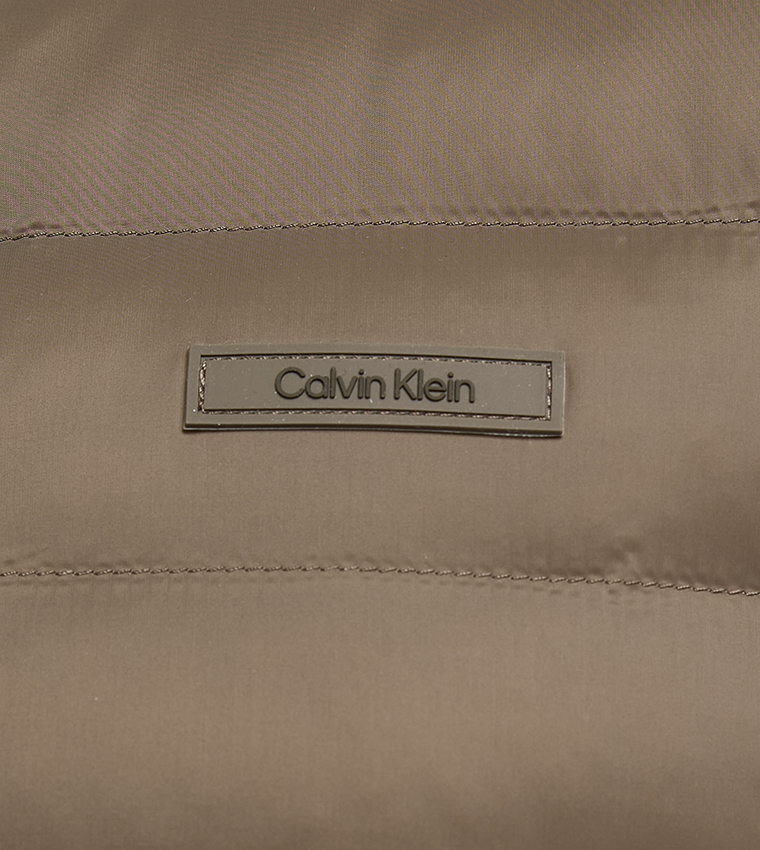 Solid High-Neck Nylon Gilet