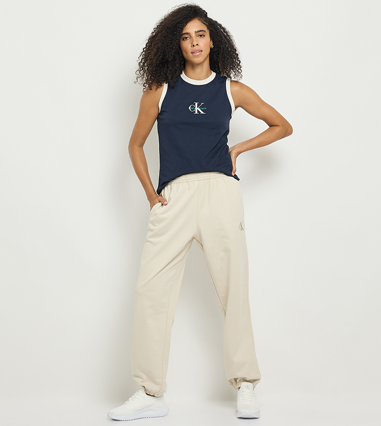 Logo Detail Crew Neck Tank Top
