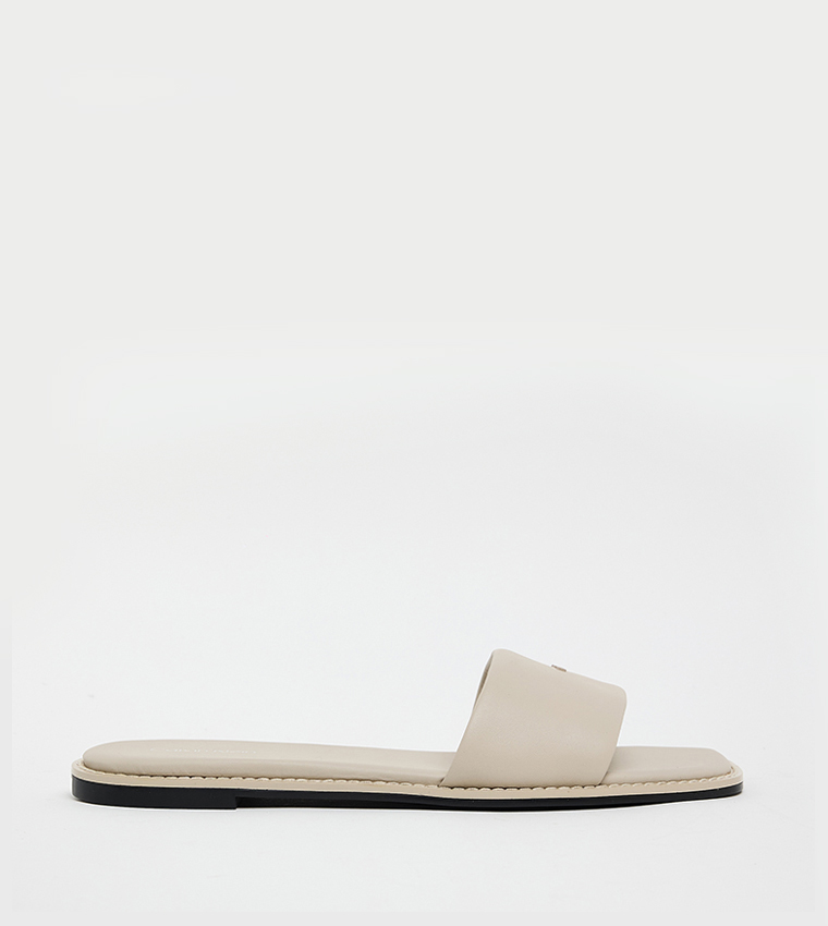 Logo Detail Flat Sandals