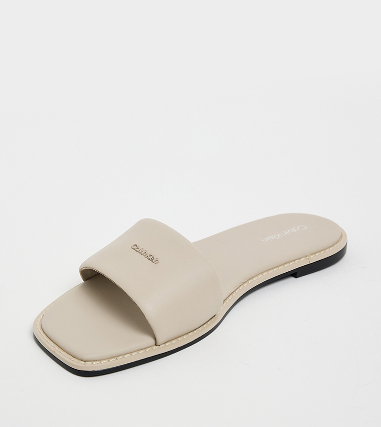 Logo Detail Flat Sandals