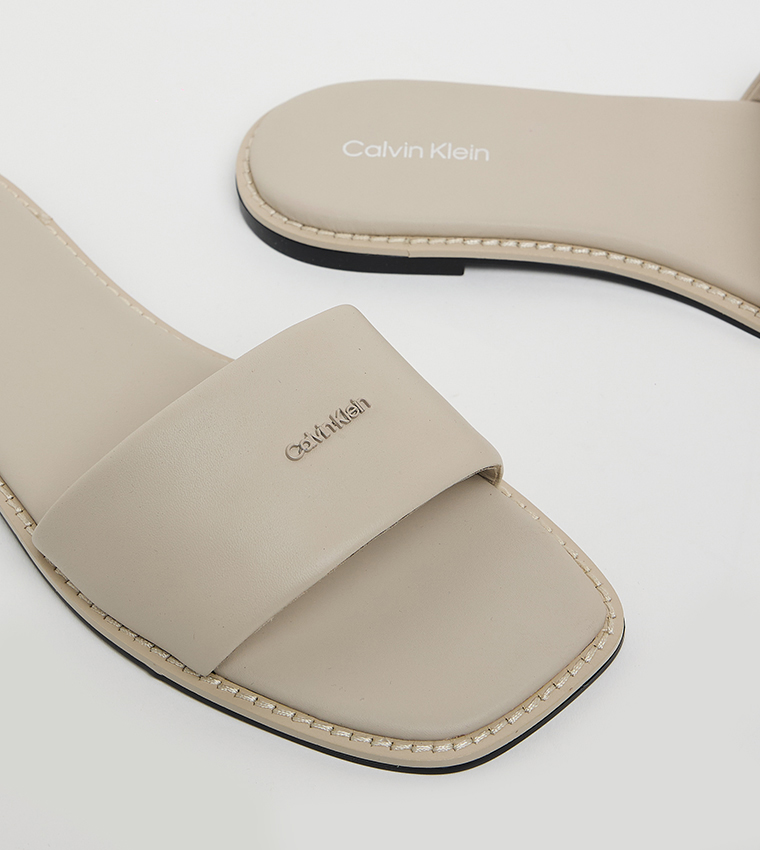 Logo Detail Flat Sandals