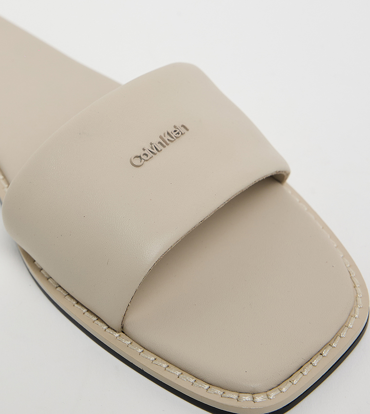 Logo Detail Flat Sandals