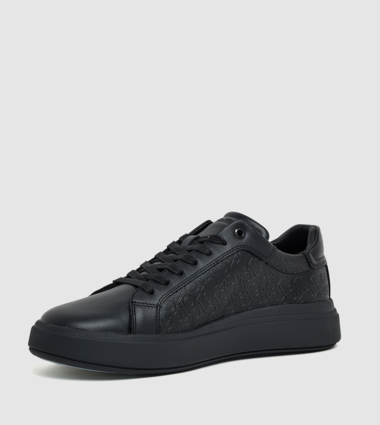 Monogram Patterned Lace Up Sneakers