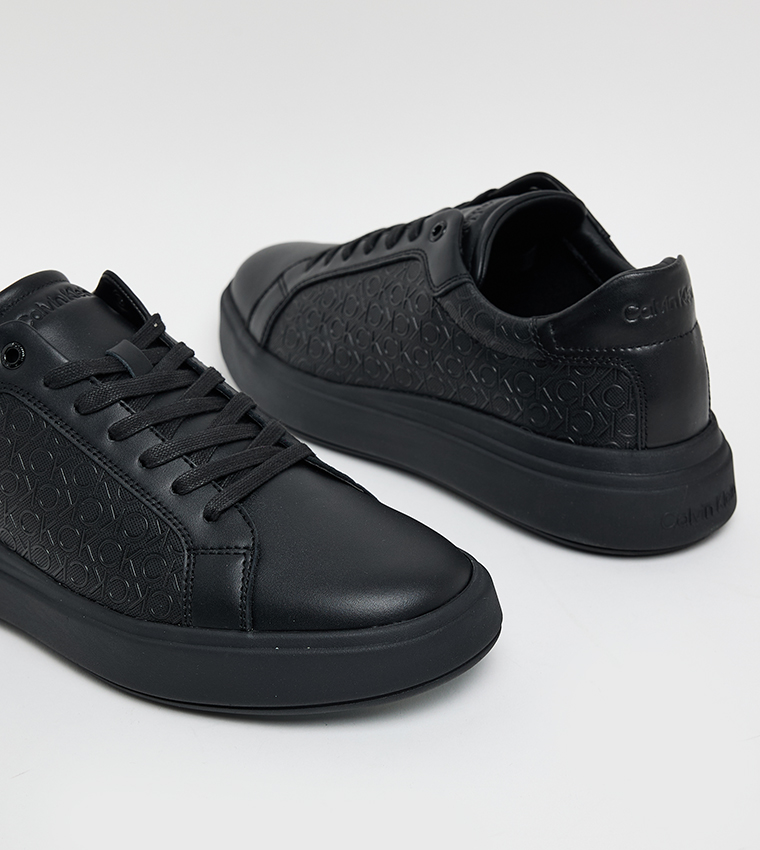 Monogram Patterned Lace Up Sneakers
