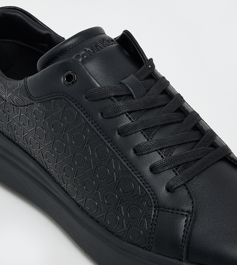 Monogram Patterned Lace Up Sneakers