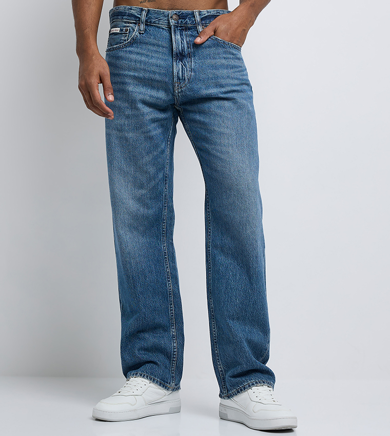 90s Washed Straight Fit Jeans