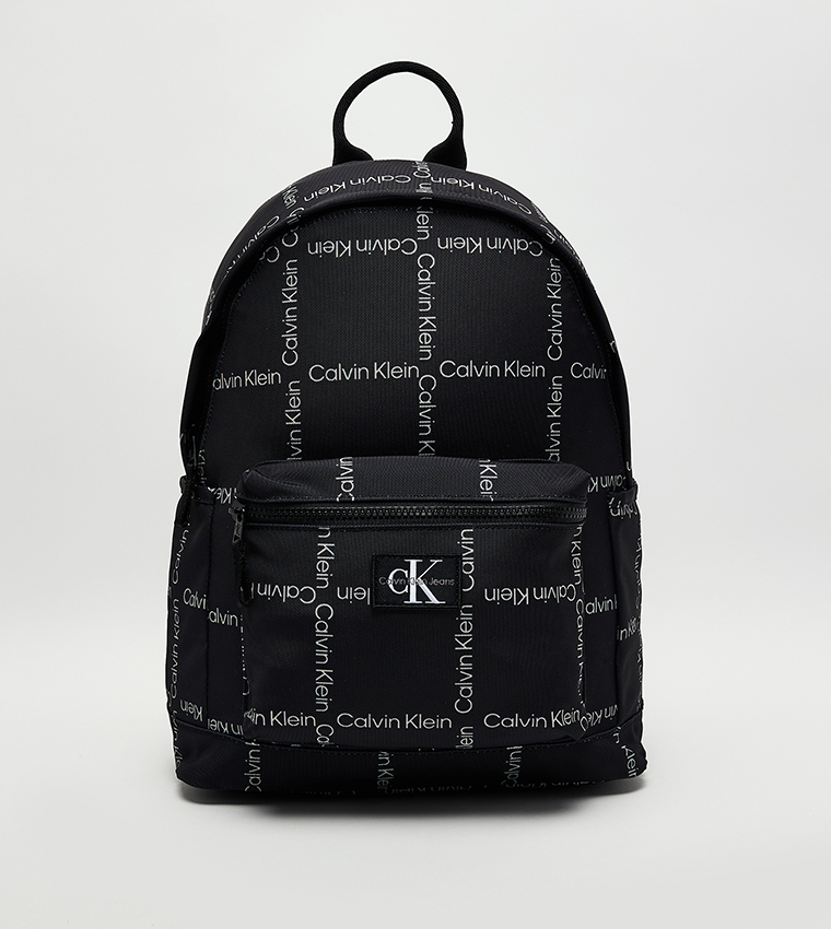 CITY GRID Logo Printed Backpack