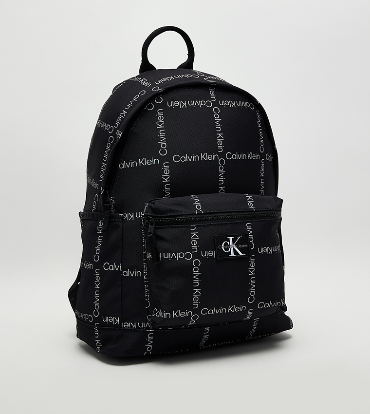 CITY GRID Logo Printed Backpack