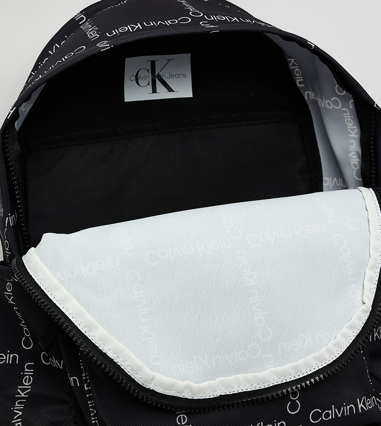 CITY GRID Logo Printed Backpack