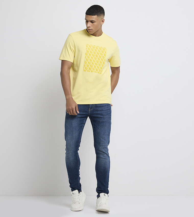 Monogram Printed Crew Neck T-Shirt