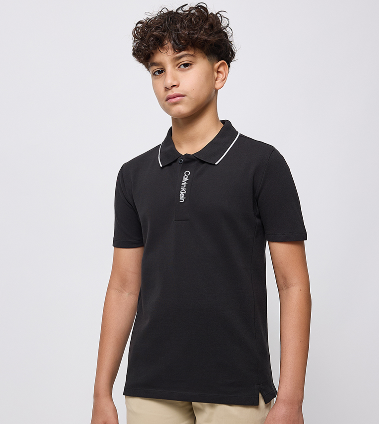 Logo Embroidered Short Sleeves Polo T-Shirt